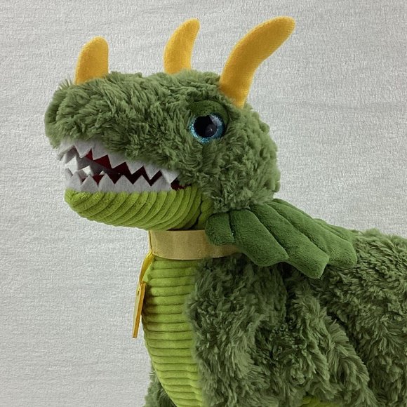 Sound And Light Animatronics Green Dragon Horns Wings No Leash Walks Roars - Picture 10 of 12